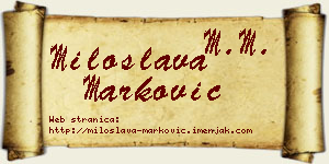 Miloslava Marković vizit kartica